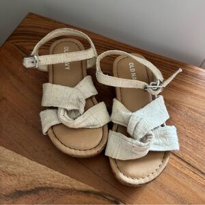Old Navy Toddler Platform Sandals - Tan and Cream